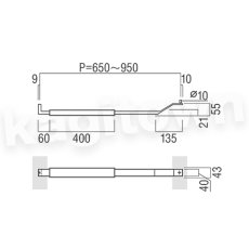 画像2: UNION【ユニオン】T695-36-102[ドアハンドル] 押し棒（内外）取付 交換 DIY (2)