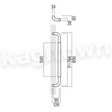 画像2: UNION【ユニオン】T7054-36-051-L800[ドアハンドル] 押し棒（内外）取付 交換 DIY (2)