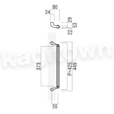 画像2: UNION【ユニオン】T8063-15-001[ドアハンドル] 押し棒（内外）取付 交換 DIY (2)
