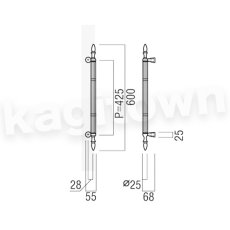 画像2: UNION【ユニオン】T811-15-001-L600[ドアハンドル] 押し棒（内外）取付 交換 DIY (2)