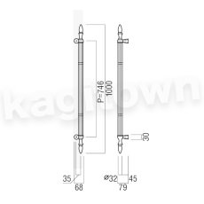 画像2: UNION【ユニオン】T811-15-001-L1000[ドアハンドル] 押し棒（内外）取付 交換 DIY (2)