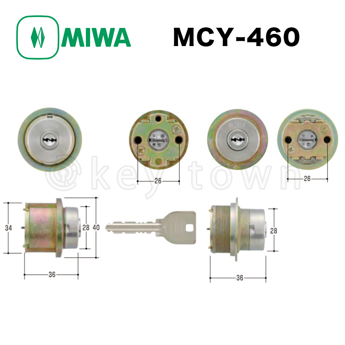 新品 MIWA 美和ロック 取替シリンダー MIWA-MCY-505 Kシリーズ