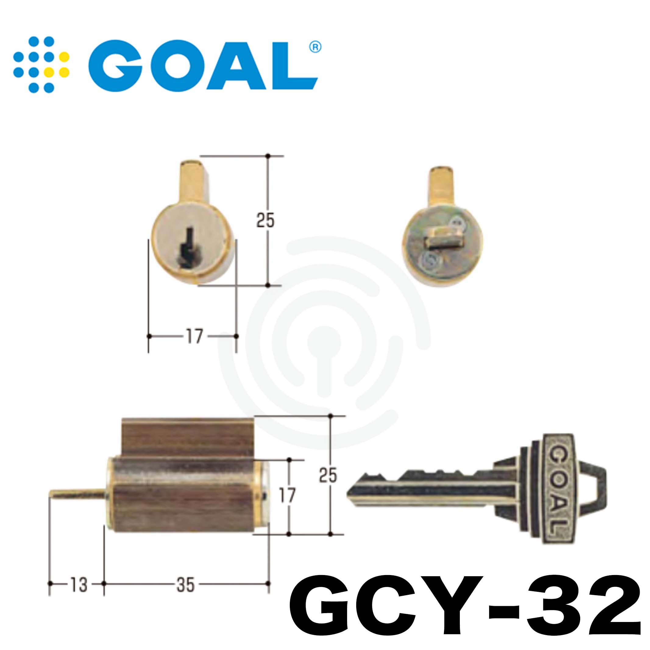 GOAL 【ゴール】 取替シリンダー [GOAL-GCY-32] Kシリーズ [GCY