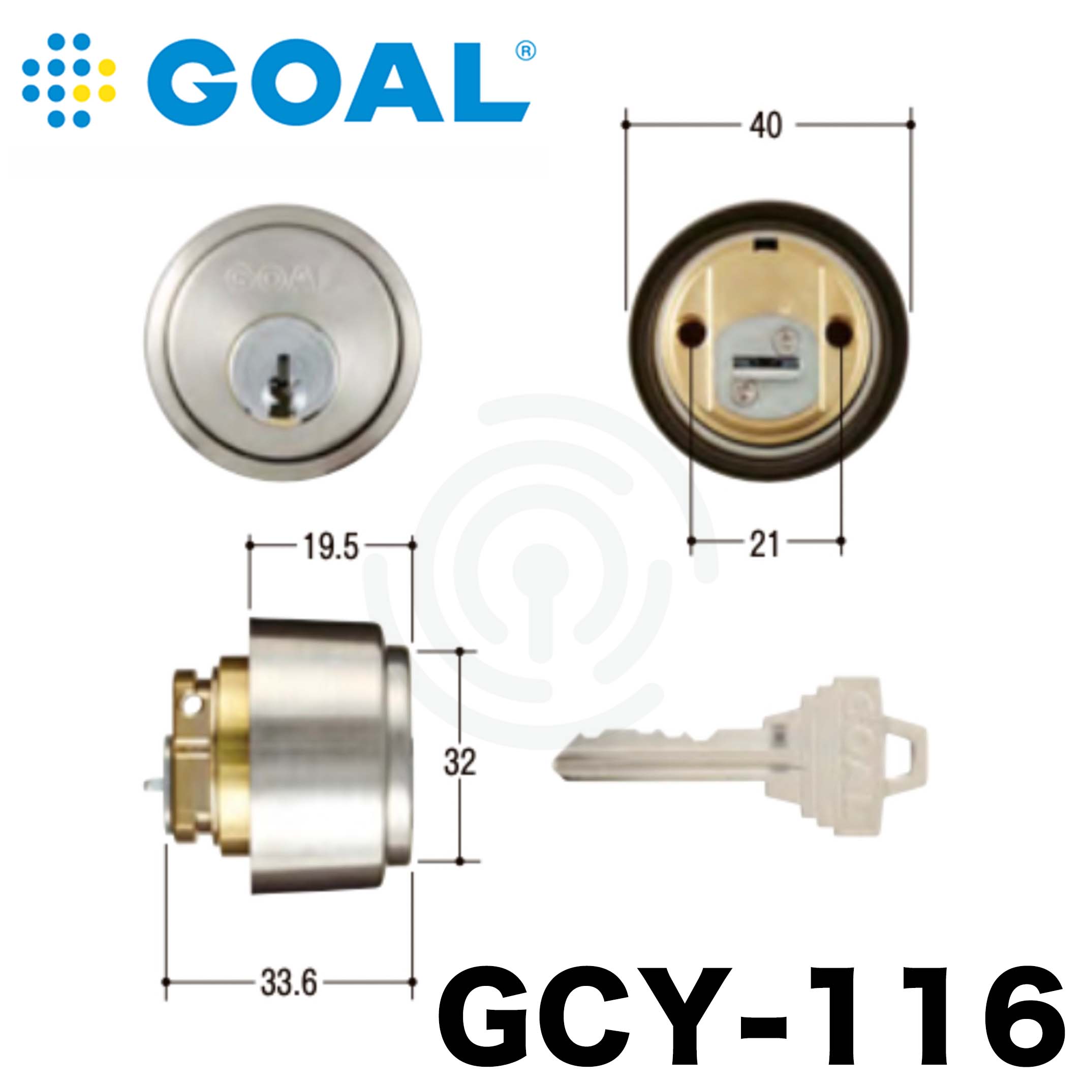 安全Shopping ミズタニ GOAL取替用シリンダー GCY-46