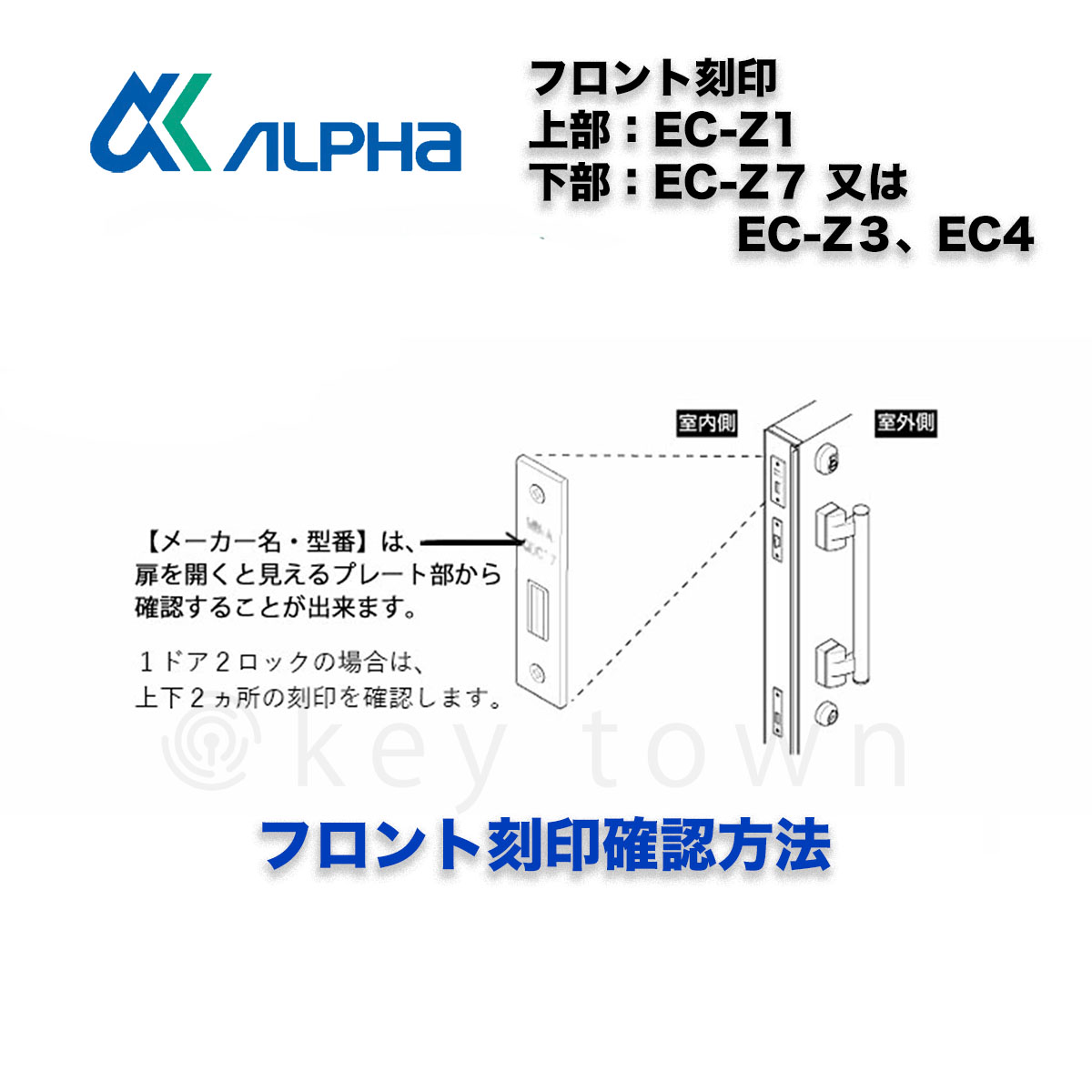 ALPHA 【アルファ】 ピタットKey 取替シリンダー [HH-5K-19810] シリンダー2個子鍵5本セット YKKap