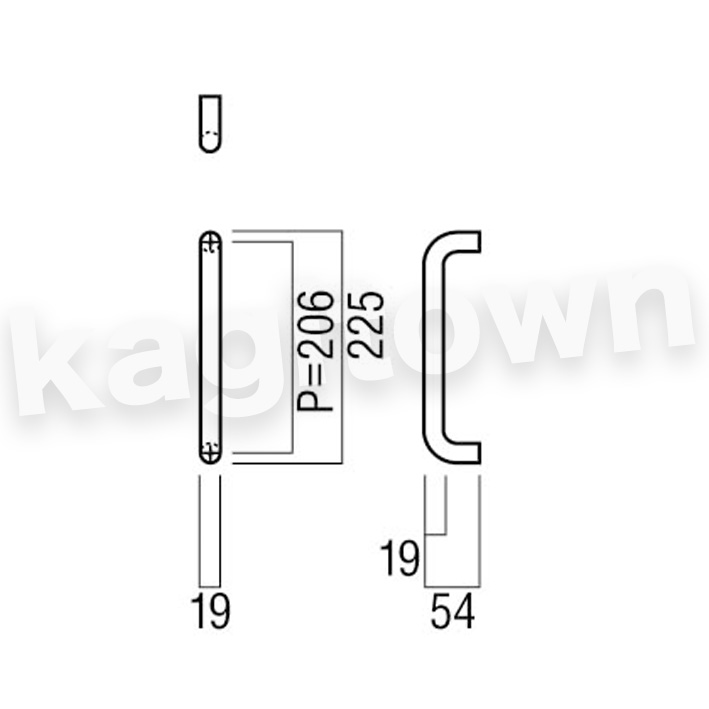 UNION【ユニオン】G2605-01-001-L150[ドアハンドル]押し棒 1セット