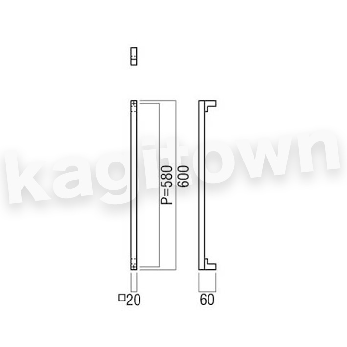 超爆安 UNION(ユニオン) G1101-01-024-L250 ドアハンドル 押し棒 1