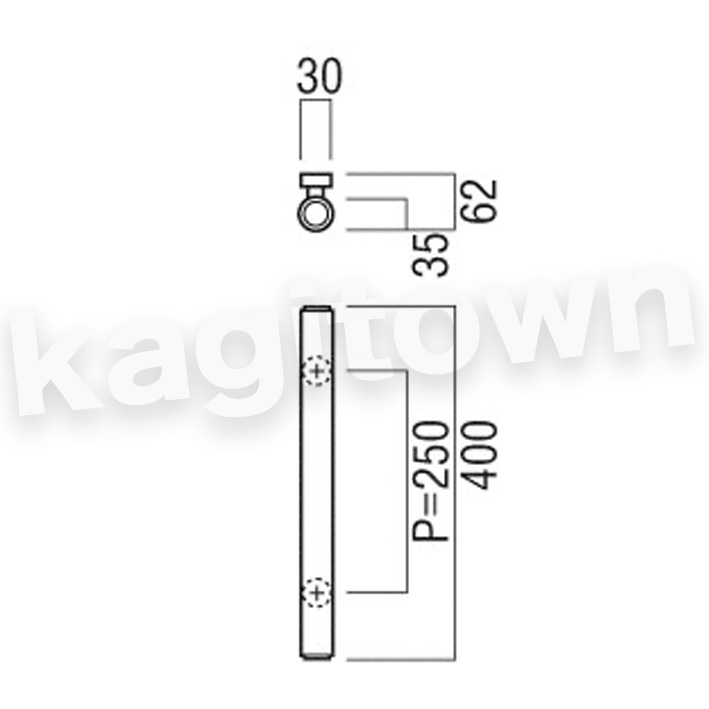 UNION【ユニオン】G540-26-038-L400[ドアハンドル] 押し棒（内外）
