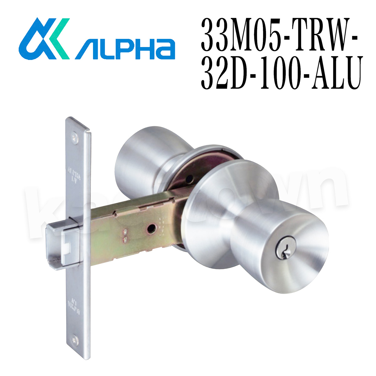 ALPHA 【アルファ】Ｗロック取替用玉座セット [33M05-TRW- 32D-100-ALU] ミリオンロック 錠ケースノブセット 交換 取付