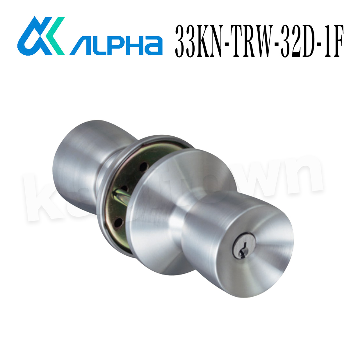 ALPHA 【アルファ】Ｗロック取替用玉座セット [33KN-TRW-32D-1F] ドアノブピンシリンダータイプ 錠ケースノブセット 交換 取付