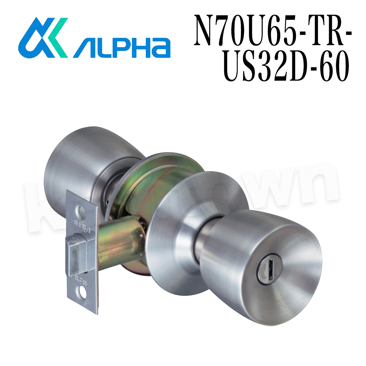 ALPHA 【アルファ】Aロック取替用玉座セット [N70U65-TR-US32D-60] 取替用円筒/間仕切錠/非常解錠付 廃盤