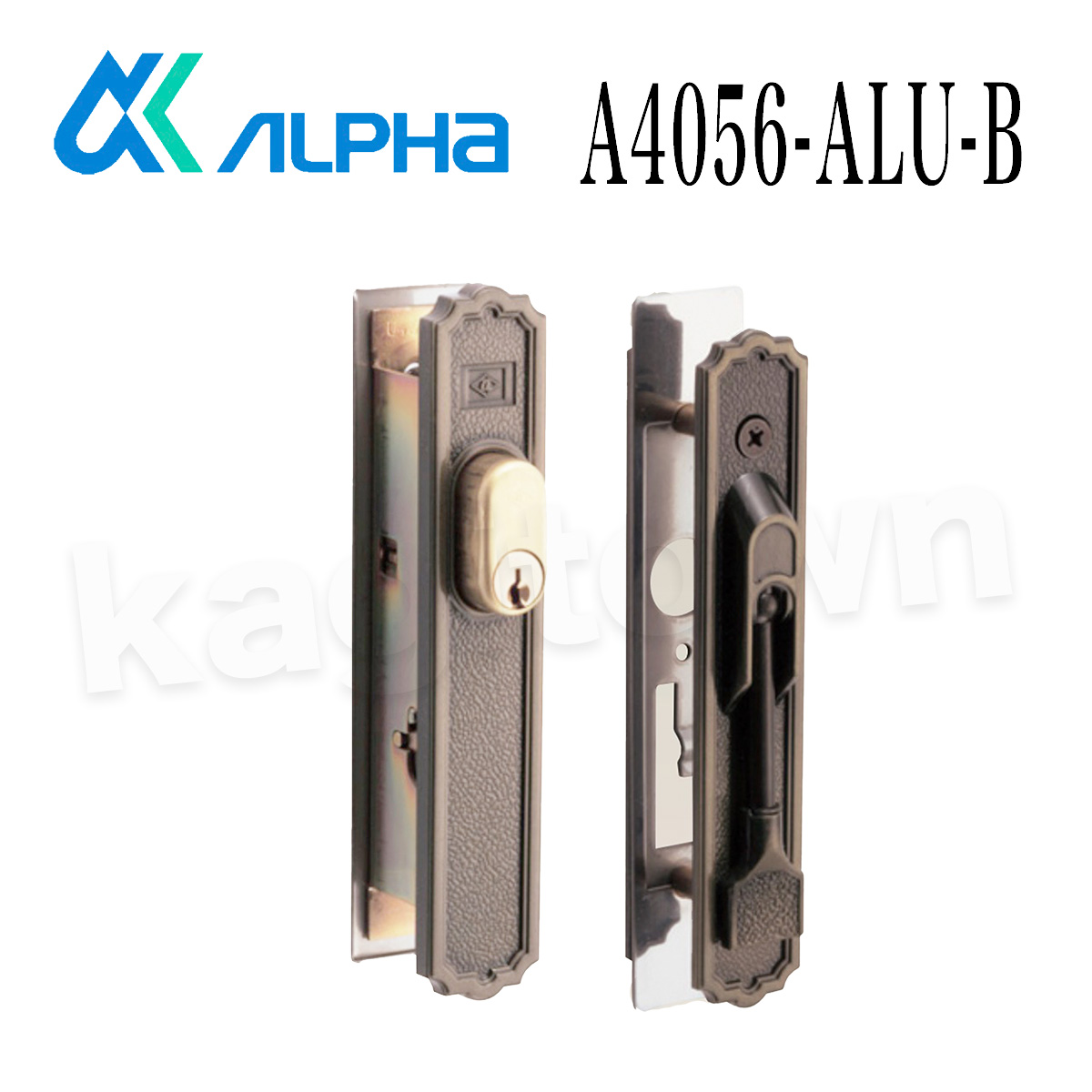 ALPHA 【アルファ】引戸用取替錠 [A4056-ALU-B/S] 汎用型引戸取替錠 ピンシリンダー 交換 取付